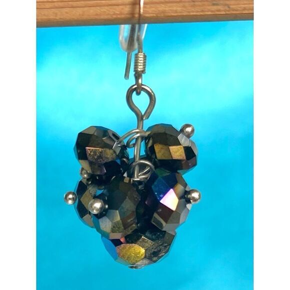 DK# Beautiful 925 Silver & Crystal Dangle Earrings - Picture 5 of 10